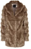 Thumbnail for your product : New Look Mink Stripe Faux Fur Coat
