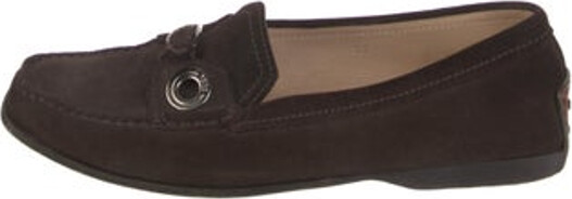 Tod's Suede Loafers Brown Square-Toes