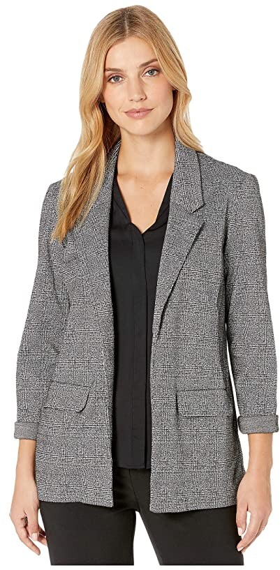 Womens plaid boyfriend blazer Outlet