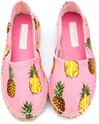 Dolce & Gabbana Kids pineapple print espadrilles
