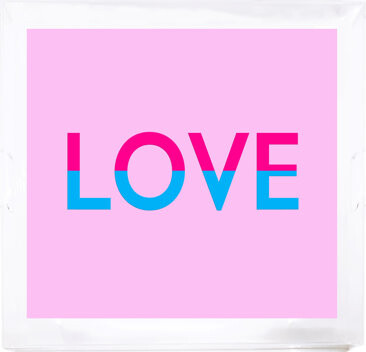 Nicolette Mayer Love Acrylic Square Decorative Tray