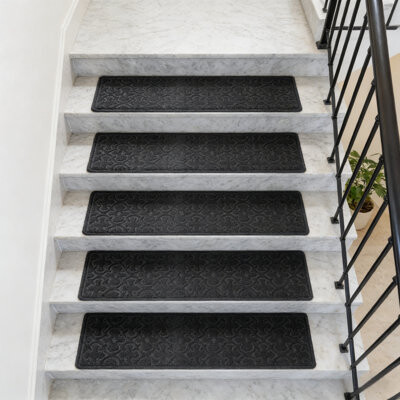 15-Pack Non-Slip Stair Treads 8" X 30" For Wooden Steps, Machine-Washable Mats Safe For Kids, Elders And Pets