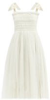 Thumbnail for your product : Molly Goddard Griffith Hand-smocked Tulle Dress - Ivory