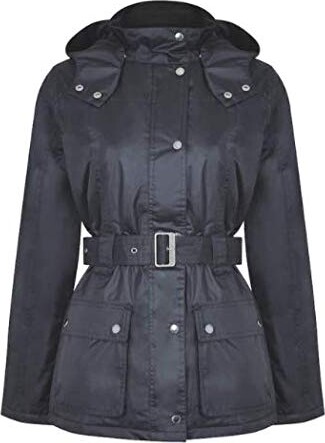 belted waterproof jacket