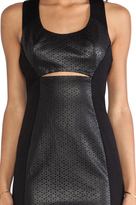 Thumbnail for your product : Black Halo Laser Cut Vegan Leather Dress