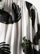 Thumbnail for your product : MSGM Cat Print Pussy-Bow Shirt Dress
