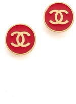 Thumbnail for your product : WGACA What Goes Around Comes Around Vintage Chanel Round Clip On Earrings