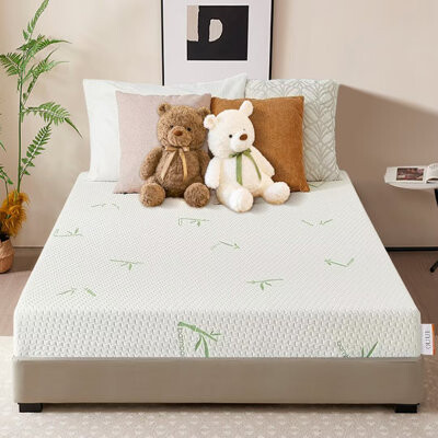 Philips Berg 8" Medium-Firm Gel Memory Foam Mattress with Bamboo Pattern, Twin Size