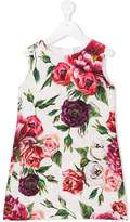 Thumbnail for your product : Dolce & Gabbana Kids floral print brocade dress