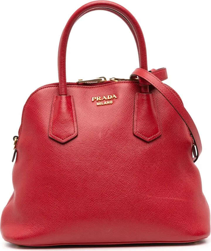 Prada Pre-Owned 2000-2025 Medium Saffiano Dome satchel