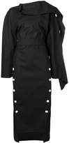 Thumbnail for your product : A.W.A.K.E. Mode structured buttoned dress
