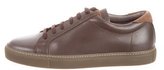 Thumbnail for your product : Brunello Cucinelli Leather Low-Top Sneakers w/ Tags
