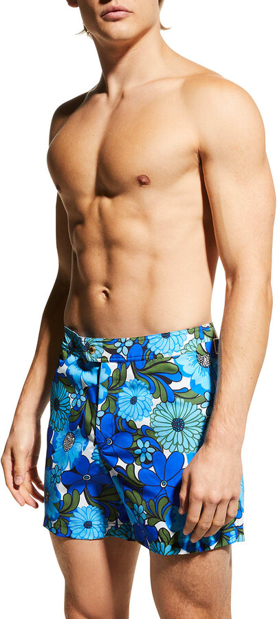 Tom Ford Men's Retro Floral Swim Shorts - ShopStyle