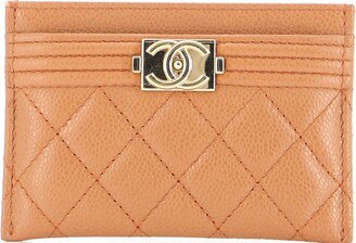 CHANEL Unisex Leather Small Wallet Logo Coin Cases (AP3521 B13703 NQ335)
