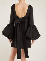 Thumbnail for your product : Valentino Bell Sleeve Silk Crepe Dress - Womens - Black