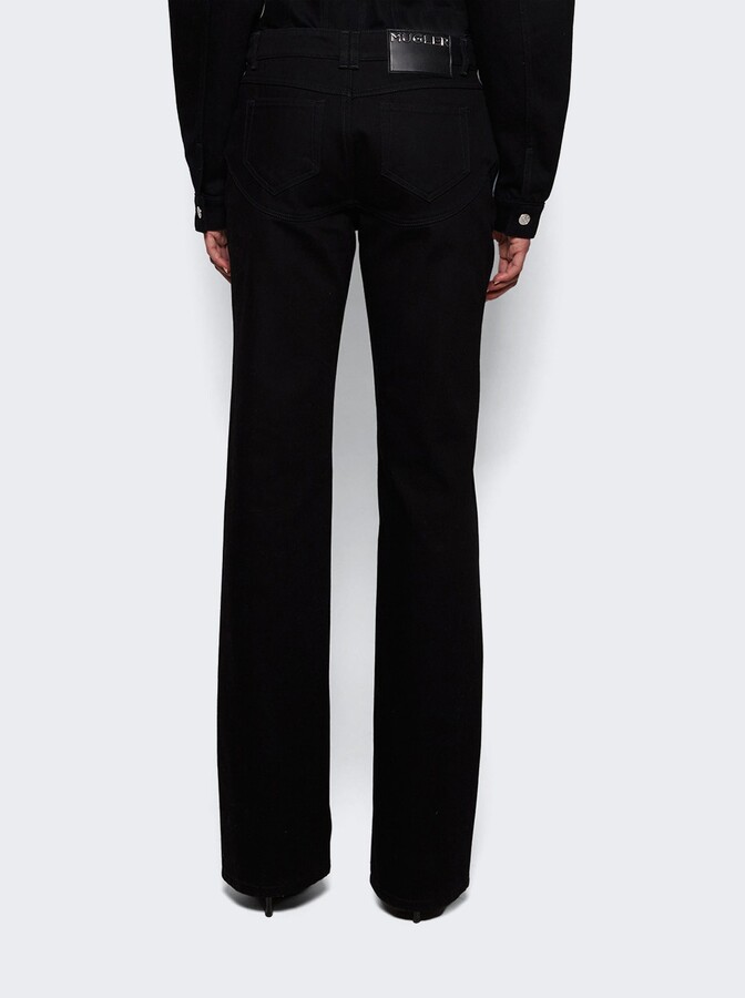 Thierry Mugler Bi-color Straight Leg Jeans