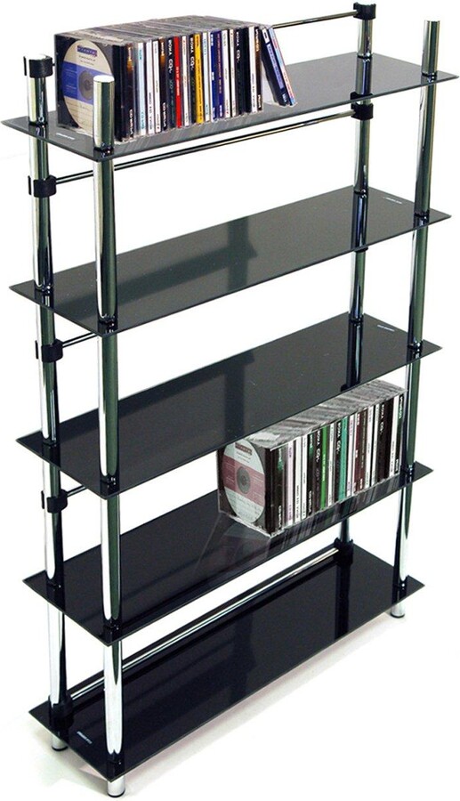 WATSONS 'Maxwell' 5 Tier 165 Dvd Bluray 250 Cd Media Storage Shelves