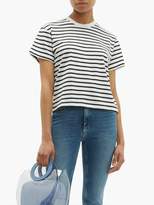 Thumbnail for your product : ATM - Striped Cotton T-shirt - Womens - White Black