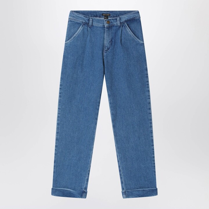Blue jeans in organic denim
