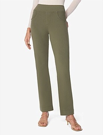 Hue Game-Changing High Rise Denim Straight Leggings