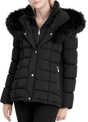 Calvin Klein Faux Fur Trim Puffer Coat