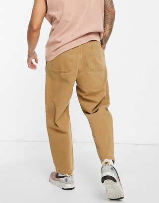 Bershka balloon fit jeans in tobacco - ShopStyle
