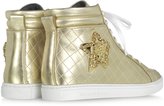 Thumbnail for your product : Philipp Plein Golden High Top Quilted Leather Star Sneaker