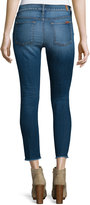 Thumbnail for your product : 7 For All Mankind The Ankle Skinny Jeans W/Raw Hem, Bright Indigo Stretch
