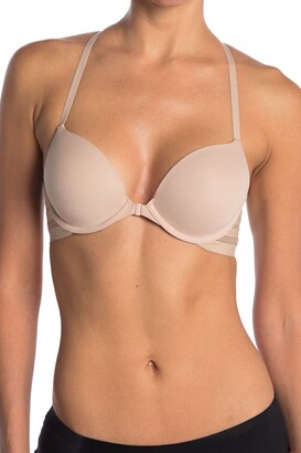 DKNY Lace Panel Snap Front Underwire Bra