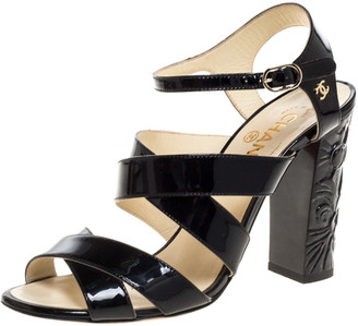 patent leather strappy heels