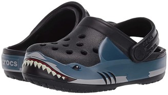 Crocs Fun Lab Shark Band Clog (Toddler/Little Kid) (Black) Boy's Shoes