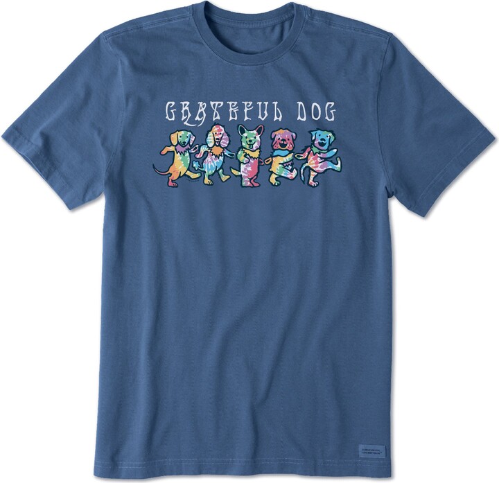 Life is Good Men's Tie Dye Grateful Dog Crusher-LITE Tee, Small