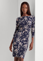 ralph lauren floral ruched dress