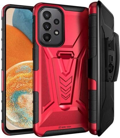 Samsung Galaxy A23 6.6' (2022) Rome Tech Dual-Layer Holster Case - Red