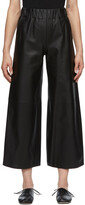 Thumbnail for your product : Loewe Black Lambskin Cropped Trousers