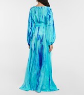 Thumbnail for your product : Anna Kosturova Tie-dye silk maxi dress