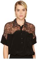 Thumbnail for your product : The Kooples Short Sleeved Bat-Style Polo Shirt Women's Short Sleeve Pullover