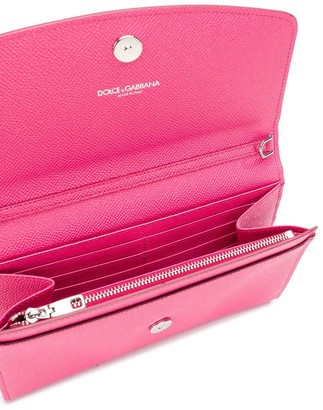 Dolce & Gabbana Wallet Bag With Gemstone Logo Plaque