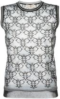 Thumbnail for your product : Emilio Pucci sheer logo tank top
