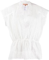 Thumbnail for your product : Ermanno Scervino Scalloped Lace Trim Blouse
