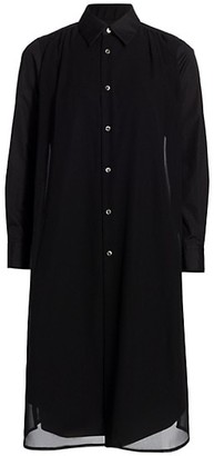 Comme des Garcons Collared Georgette Shirtdress
