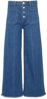 Thumbnail for your product : Elizabeth and James 'Carmine' frayed cuff wide leg jeans