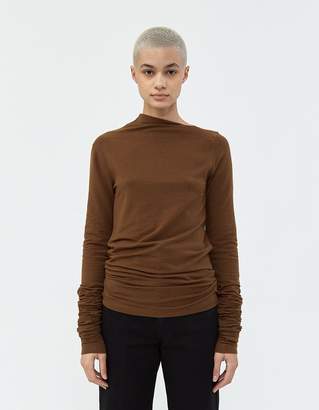 Lemaire Super Long Sleeve Sweater in Dark Earth