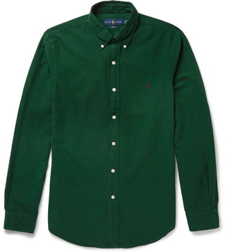Polo Ralph Lauren Slim-fit Button-down Collar Garment-dyed Cotton Oxford Shirt