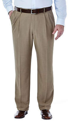 Haggar Classic Fit Pleated Pants-Big and Tall