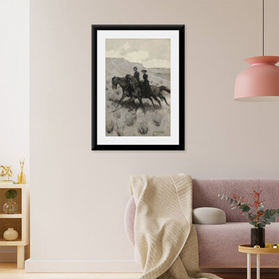 Canora Grey Framed Art Print, The Escort by Frederic Remington, 17-7/8" x 21-7/8"