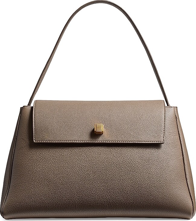 KHAITE Women's Audrey Leather Shoulder Bag - Elephant