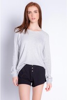 Thumbnail for your product : PJ Salvage Textured Lounge Solid Top, Heather Grey X-Small