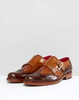 Thumbnail for your product : Jeffery West Cordioni Mixed Leather Brogue Monk Shoes In Tan