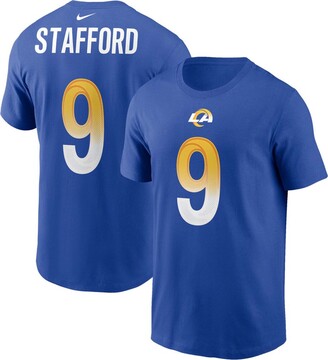 Nike Men's Matthew Stafford Royal Los Angeles Rams Name and Number T-shirt